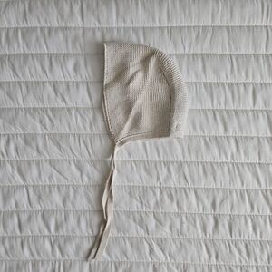 Zara Beige Knit Baby Bonnet